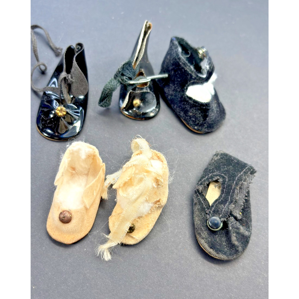 Mixed Lot Vintage Doll Shoes Singles Replacement Parts TLC Restoration Craft Lo